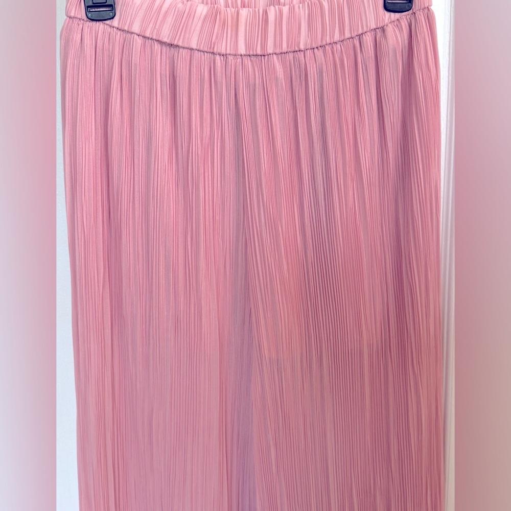ZARA Wide Leg Palazzo Pants Blush Pink Size Small - Picture 2 of 6